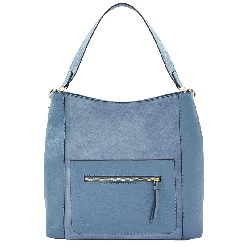 Accessorize London women's Blue Luna Hobo Shoulder Bag