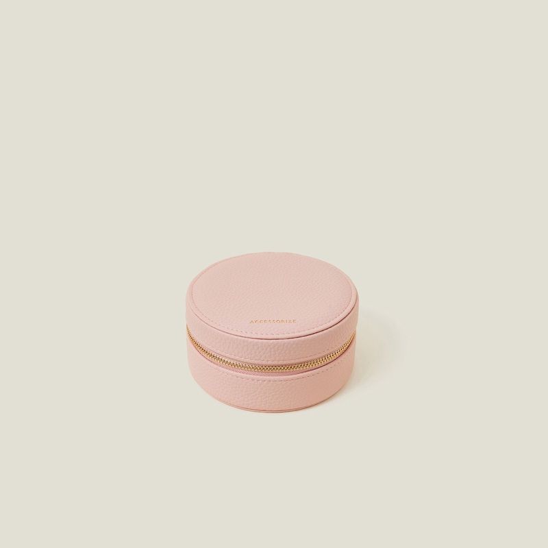 Pink Round Jewellery Box