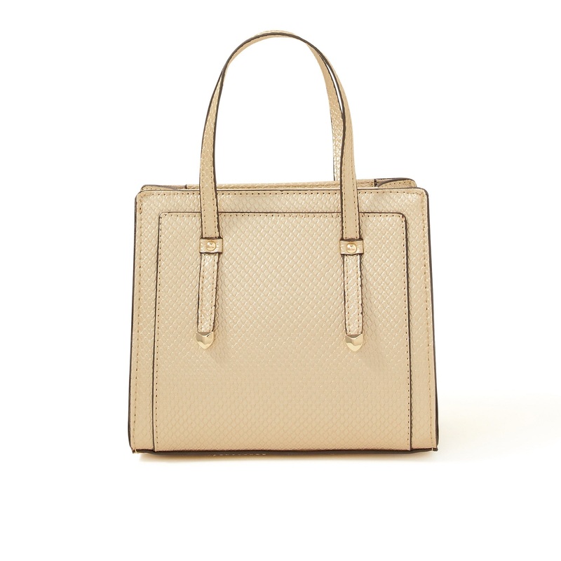 Accessorize London Women's Faux Leather Gold Metallic handheld Small Sling Bag