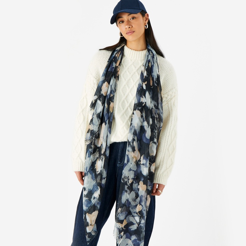 Accessorize London Women's Midnight Meadow print Scarf