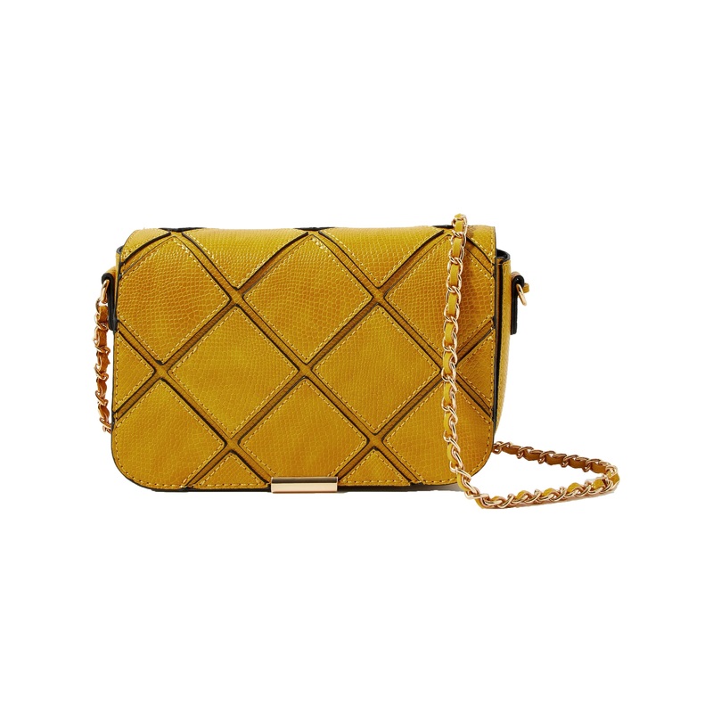 Accessorize London women's yellow Elin sling bag