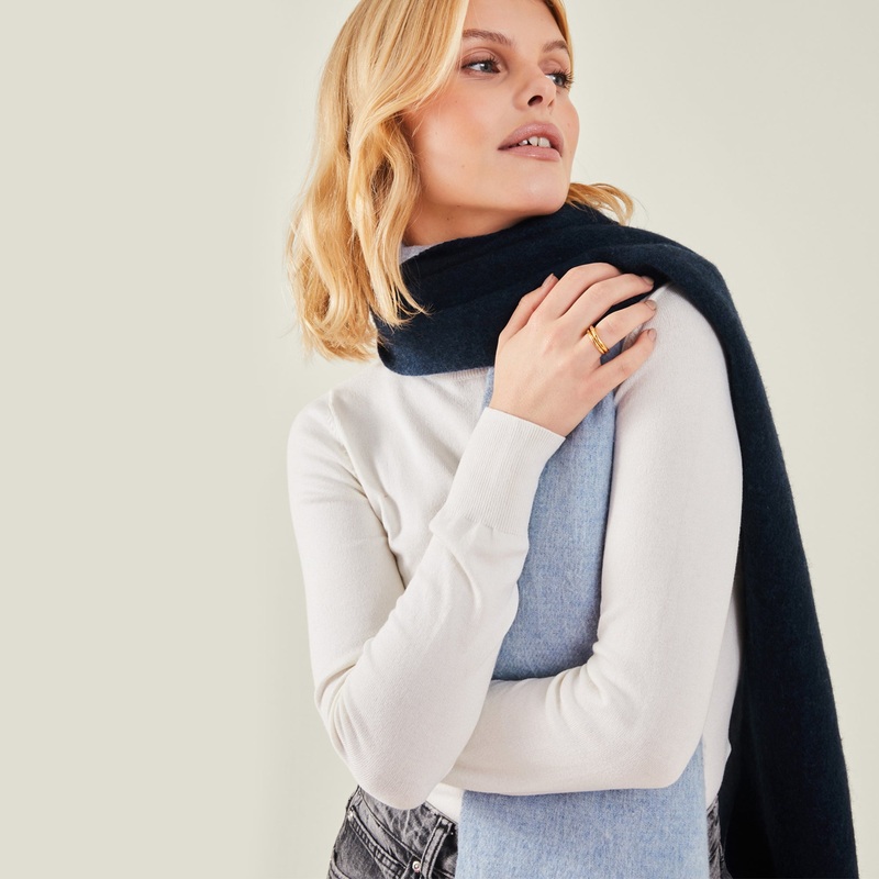 Two Tone Plain Blanket Scarf
