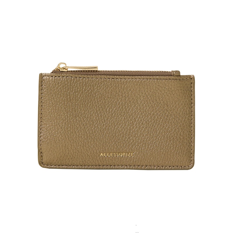 Accessorize London Women's Brown Metallic Cardholder