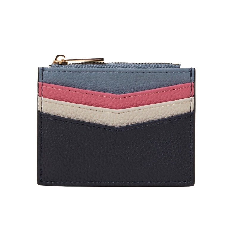 Accessorize London Women's Colour Block Chevron Card Holder