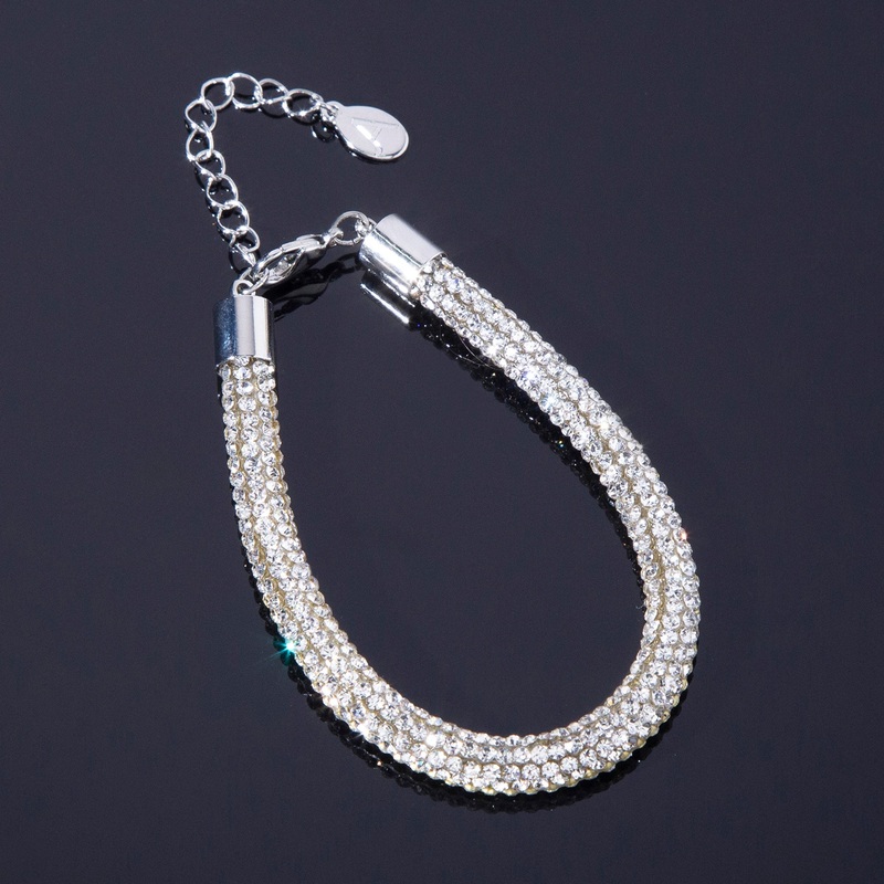 Accessorize London Women's Rhinestone Tube Brac
