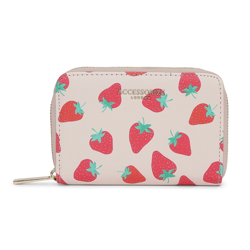Accessorize London Women's Strawberry Print Coin Wallet