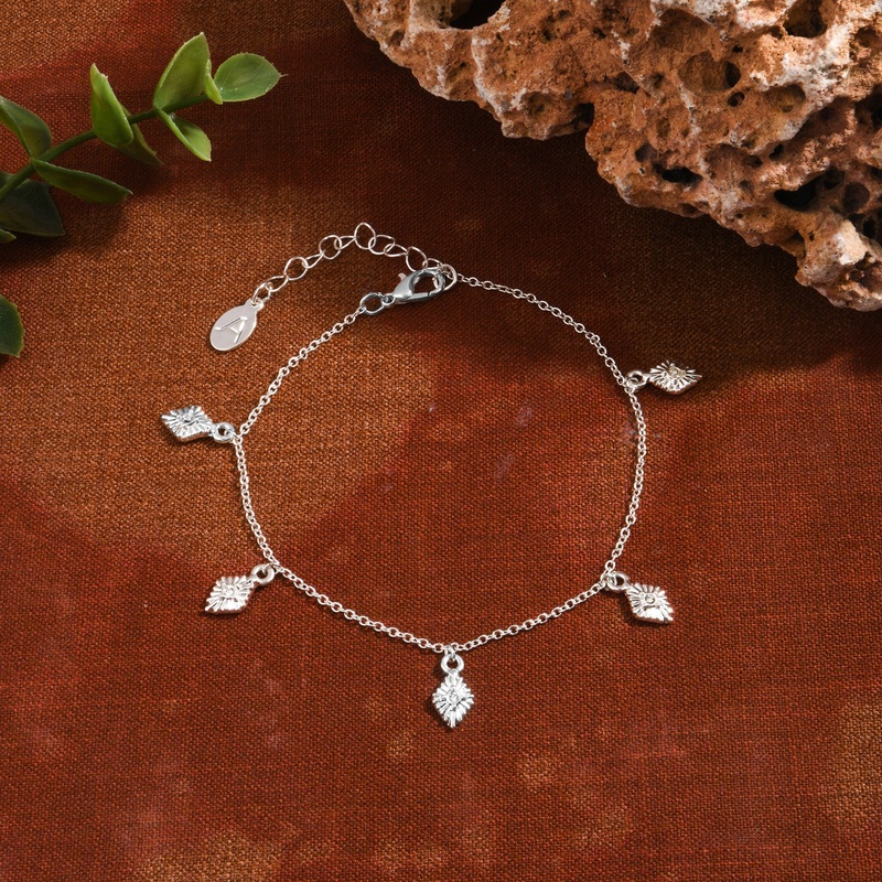 Accessorize London Women's Crystal Leaf Anklet
