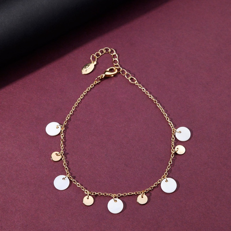 Accessorize London Women'S Gold Tahiti Shell & Coin Anklet