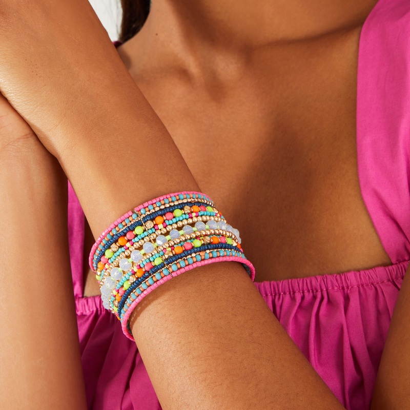 Accessorize London Women's Statement Beaded Cuff Bracelet