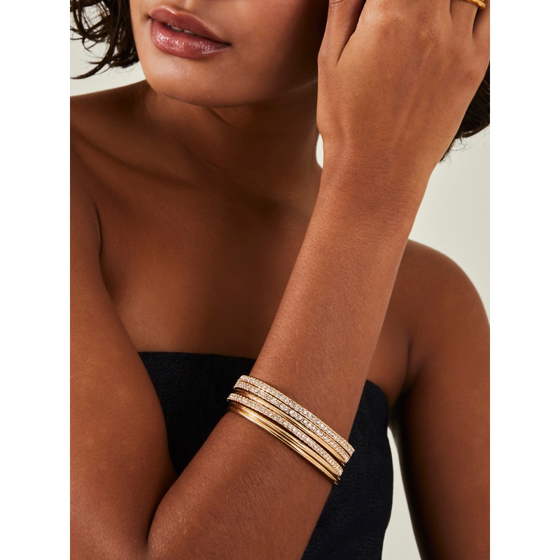 Diamante Bangle Bracelets- Pack of 6