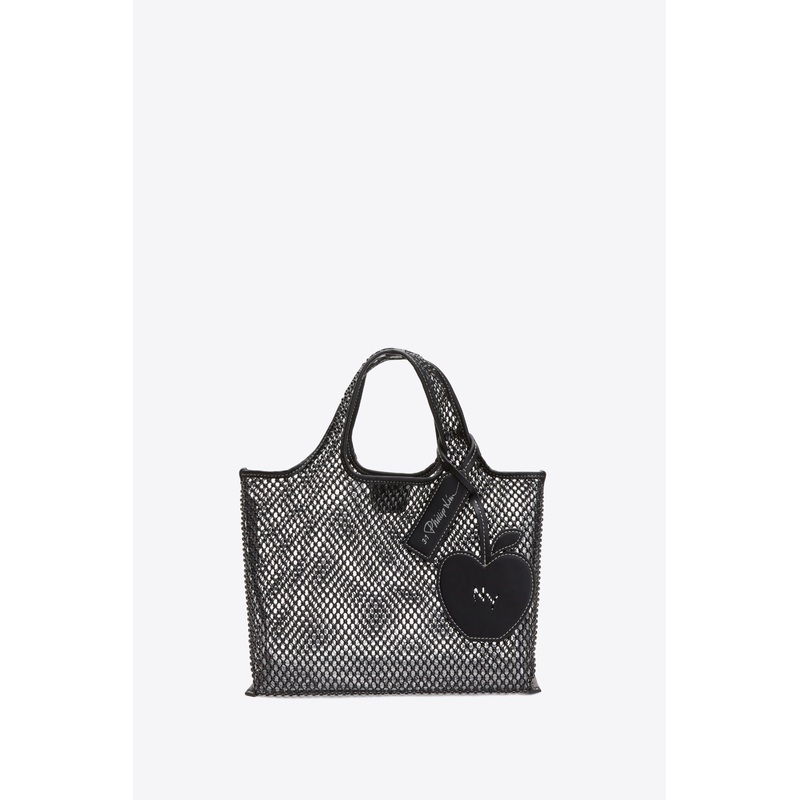Embellished Mesh Mini Market Tote
