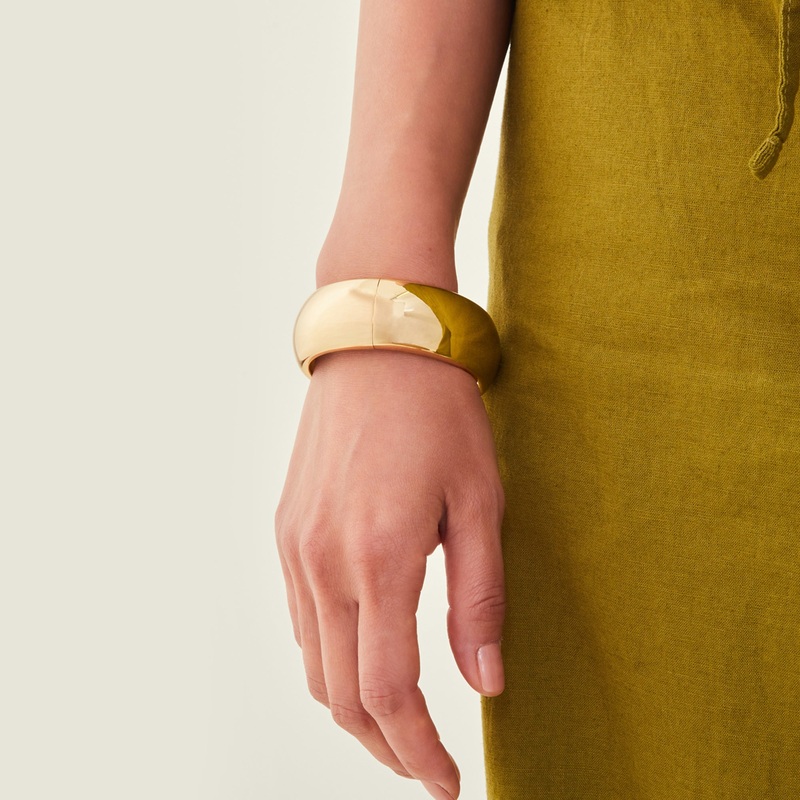 Gold Shiny Chunky Bangle