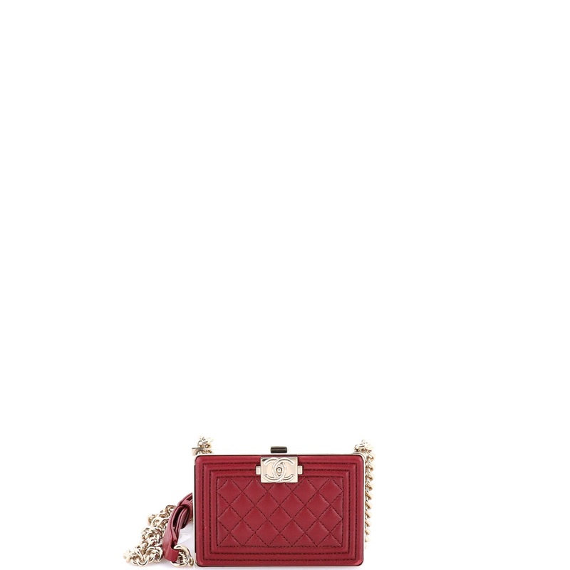 Boy Chain Box Minaudiere Quilted Lambskin