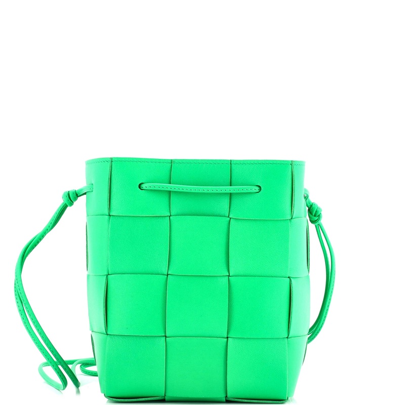 Cassette Bucket Bag Maxi Intrecciato Leather Small