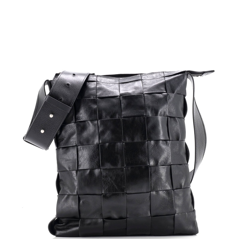 Cassette Messenger Bag Maxi Intrecciato Paper Calfskin