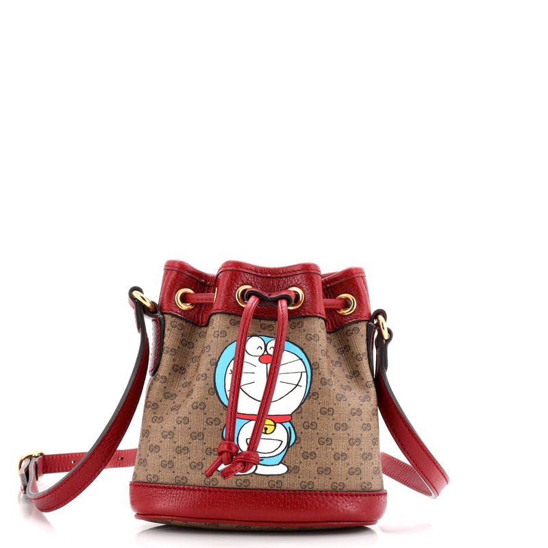 Doraemon Bucket Bag Printed Mini GG Coated Canvas Mini