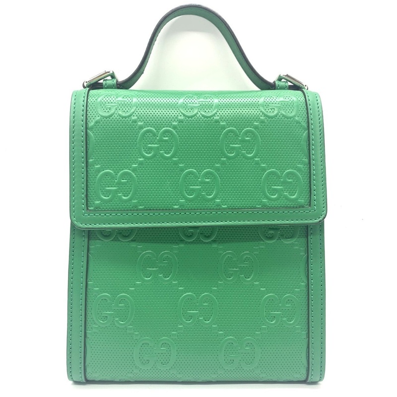 Flap Crossbody Bag GG Embossed Perforated Leather Small