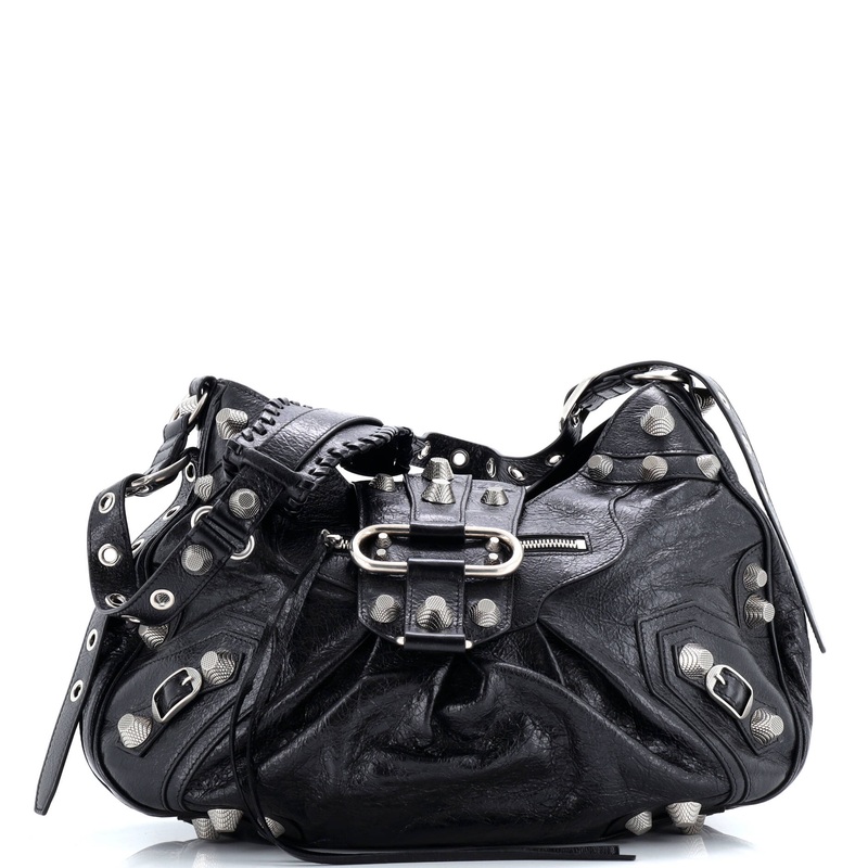Le Cagole Giant Studs Shoulder Bag Leather Medium