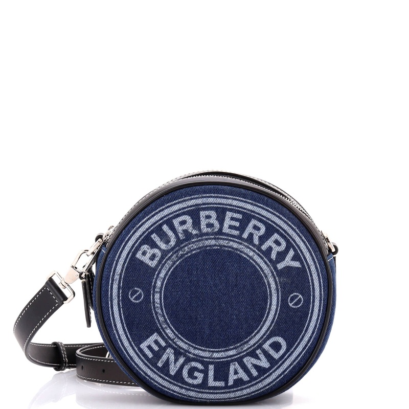 Louise Round Bag Denim with Leather