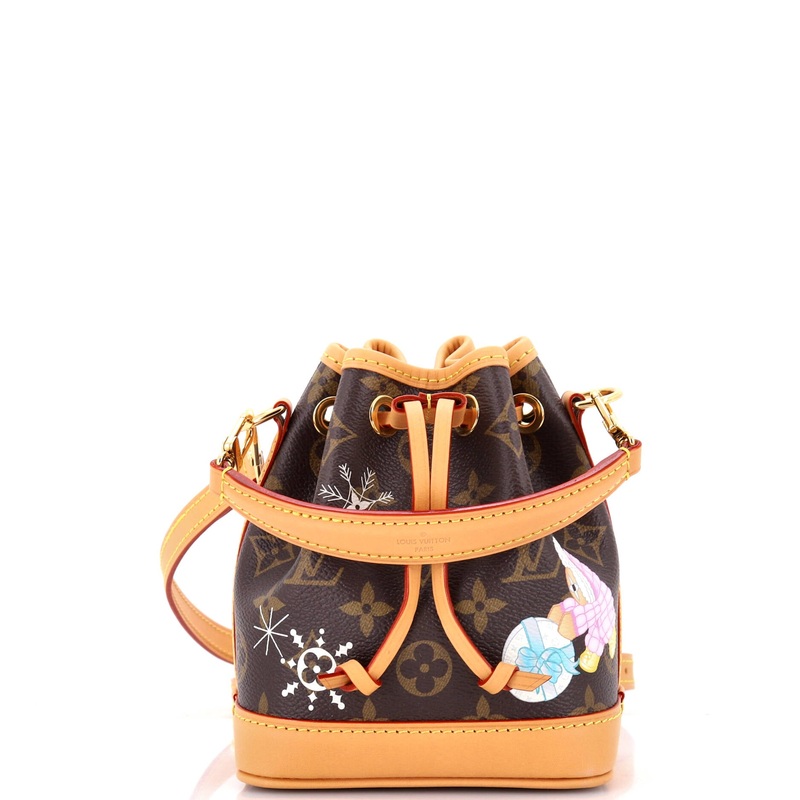 Noe NM Handbag Limited Edition Vivienne Xmas Monogram Canvas Nano
