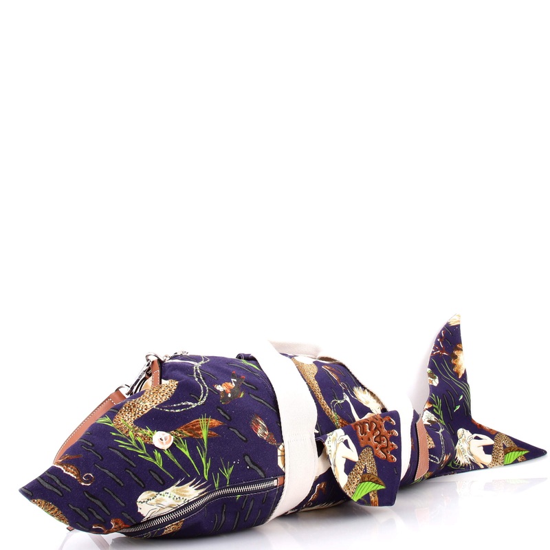 Paula's Ibiza Shark Duffle Bag Printed Canvas Large