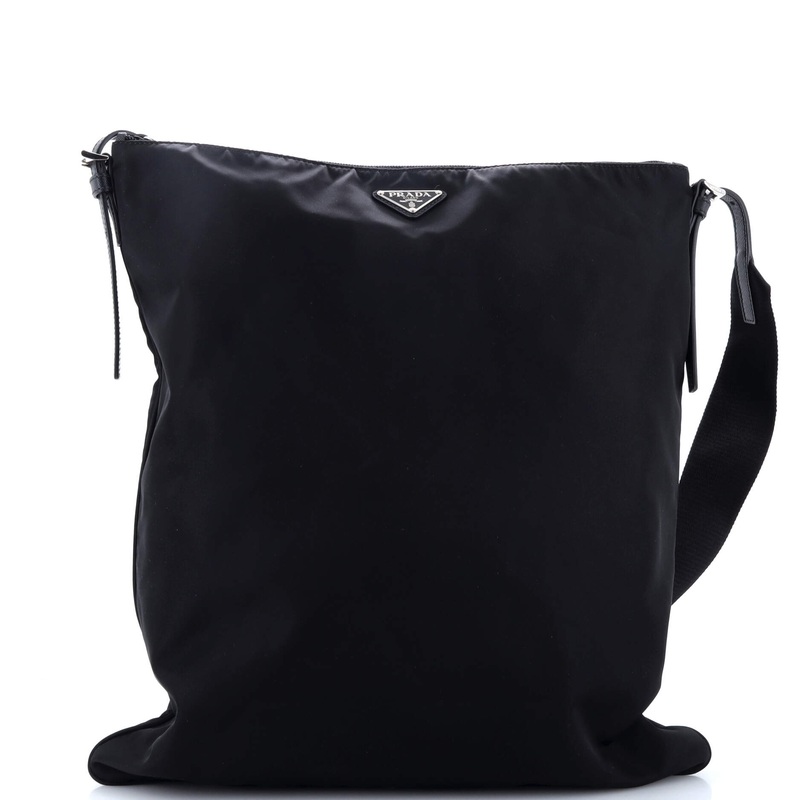 Triangle Logo Plaque Flat Messenger Tessuto Medium
