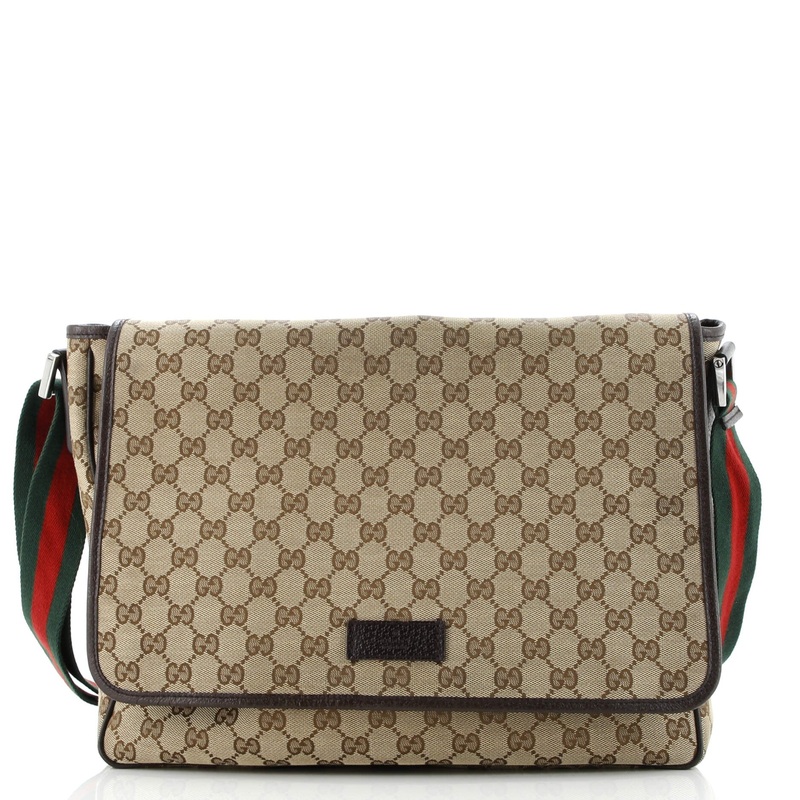 Web Strap Flap Messenger GG Canvas Medium