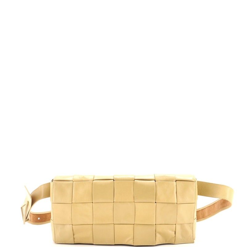 Cassette Stretch Belt Bag Maxi Intrecciato Leather