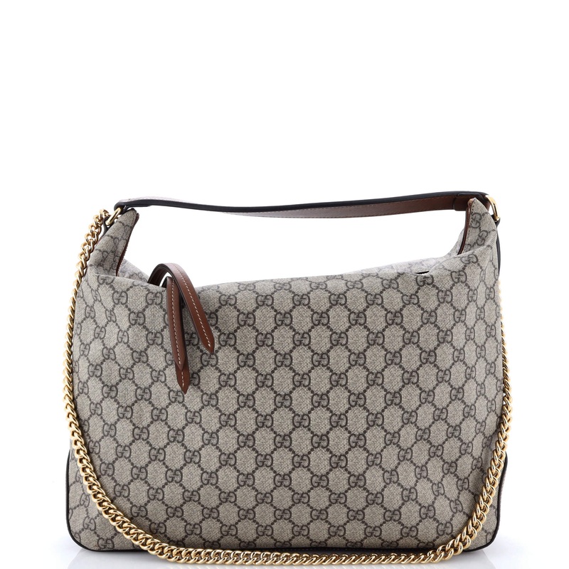 Chain Hobo GG Coated Canvas Large