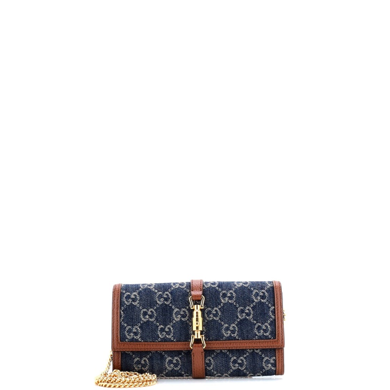 Jackie 1961 Continental Chain Wallet GG Denim