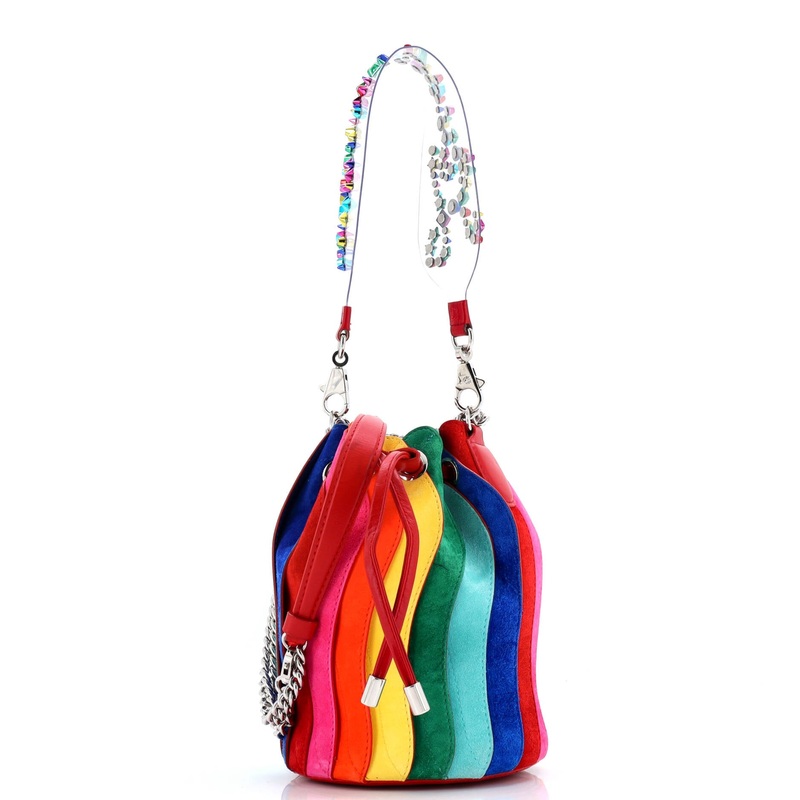 Mary Jane Rainbow Bucket Bag Suede