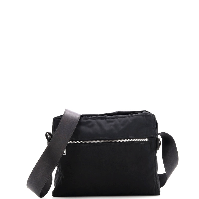 Snap Button Messenger Bag Nylon
