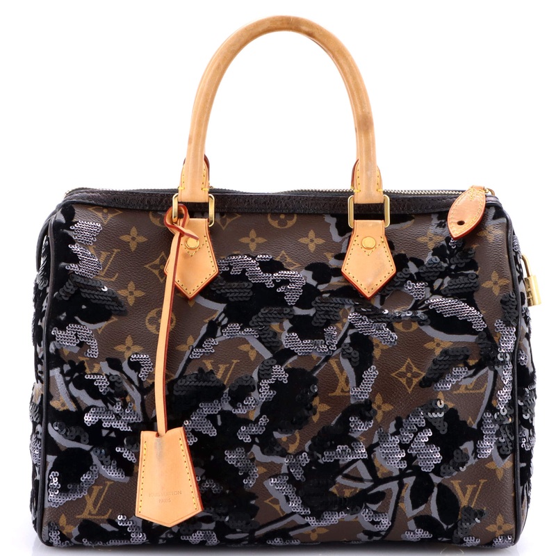 Speedy Handbag Fleur De Jais Monogram Canvas 30