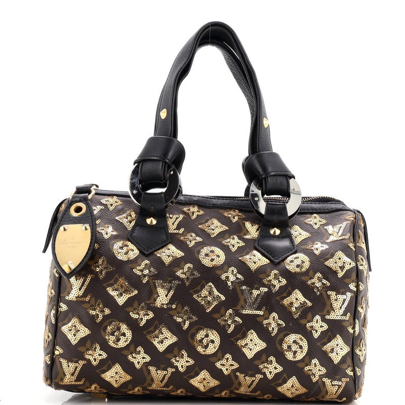 Speedy Handbag Limited Edition Monogram Eclipse Sequins 28