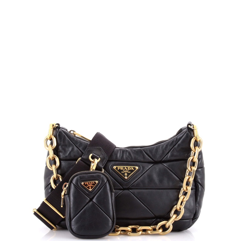 System Re-Edition Shoulder Bag Quilted Nappa Leather Small