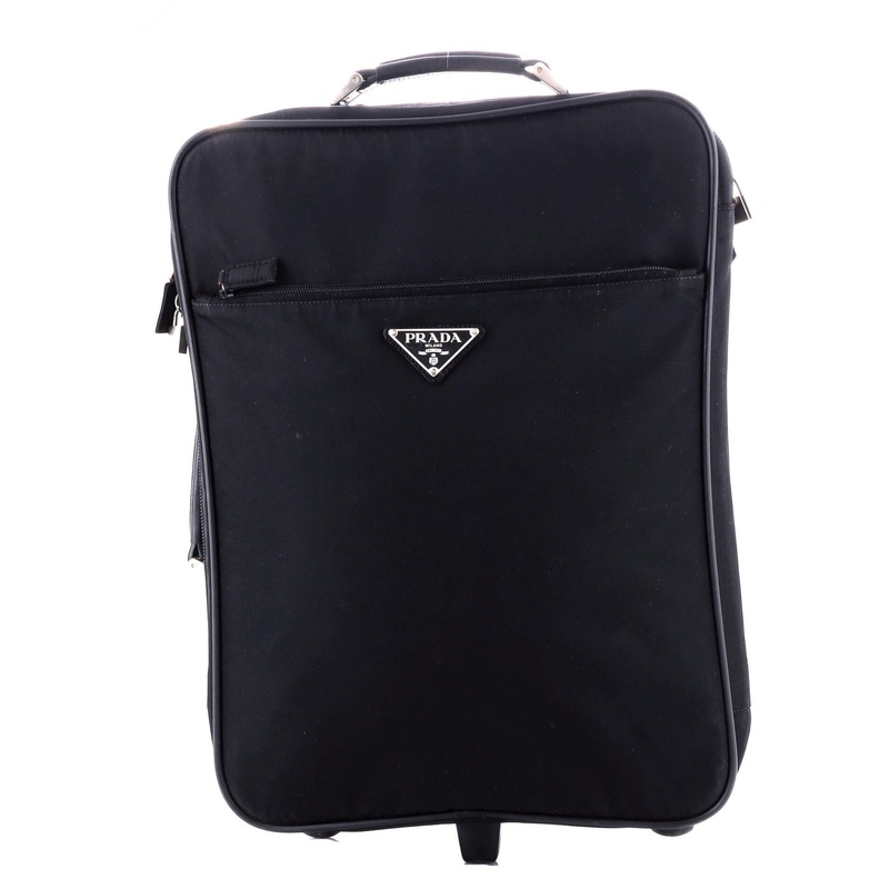 Trolley Rolling Luggage Tessuto and Saffiano Leather Mini