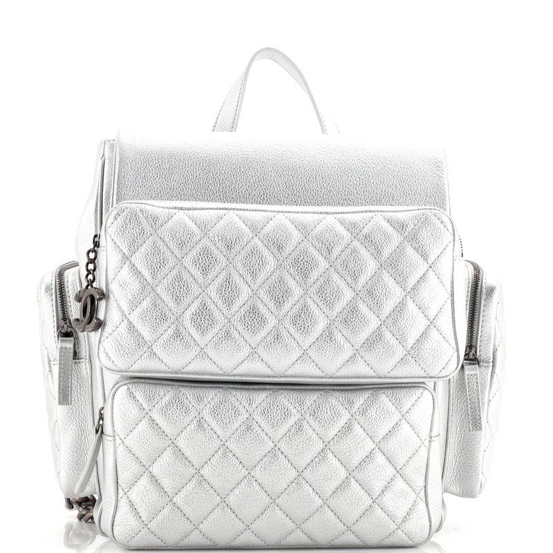Casual Rock Airlines Backpack Quilted Goatskin Medium
