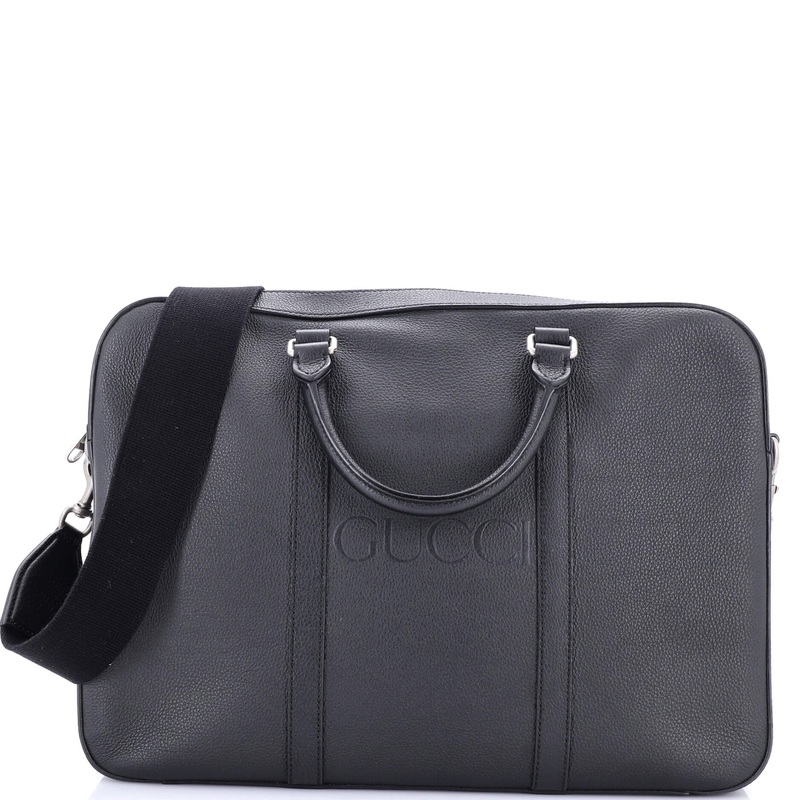 Logo Briefcase Leather Medium