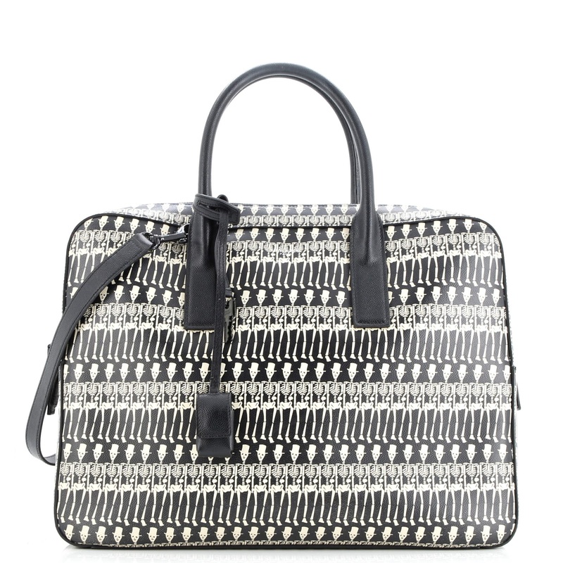 Museum Briefcase Printed Leather Medium