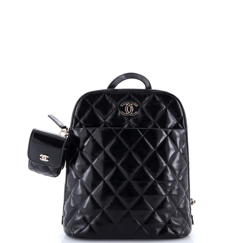 My Pocket Backpack Quilted Shiny Calfskin