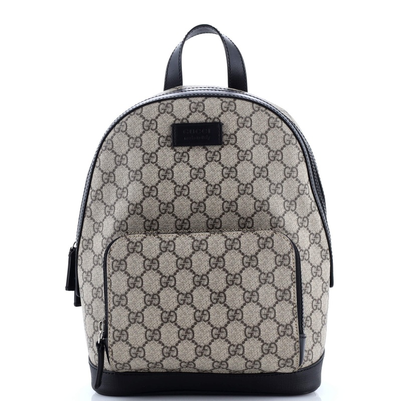 Zip Pocket Backpack GG Coated Canvas Small