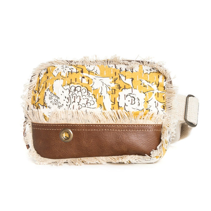 Golden Prairie Leaf Fanny Pack Bag