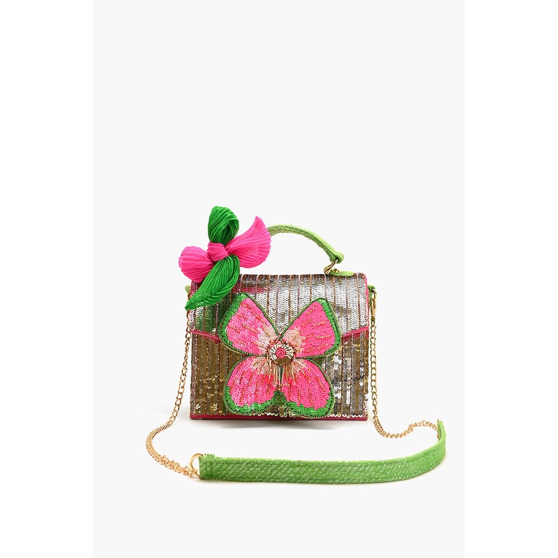 Glam Doll Floral Top Handle Bag