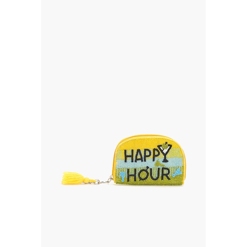 Happy Hour Money Beaded Pouch