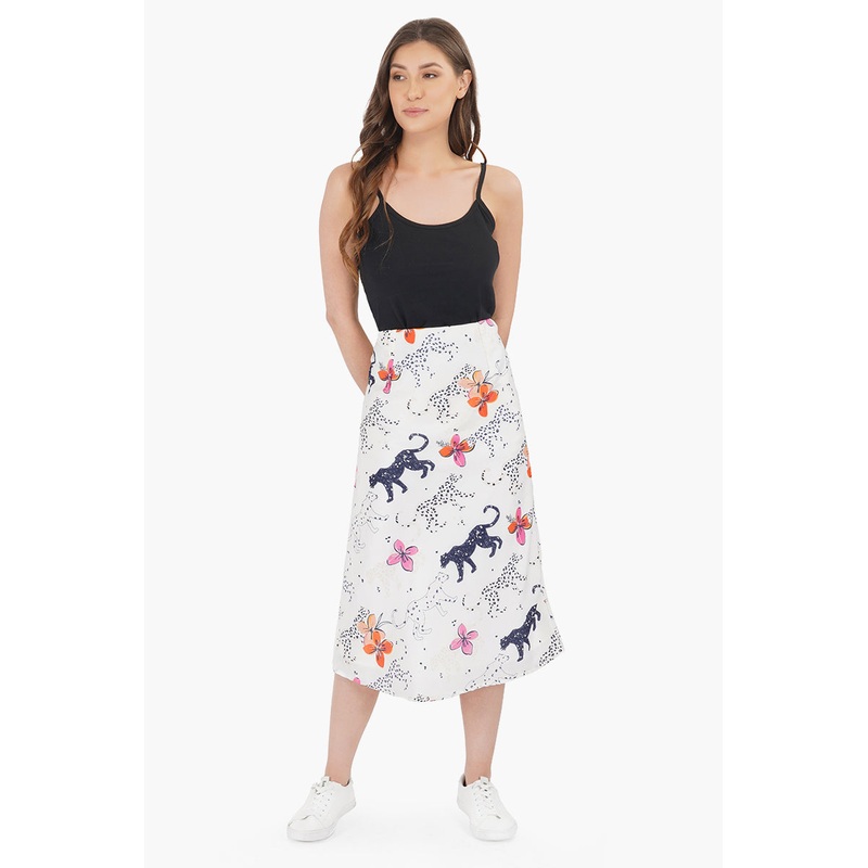 Jaguar Floral Skirt