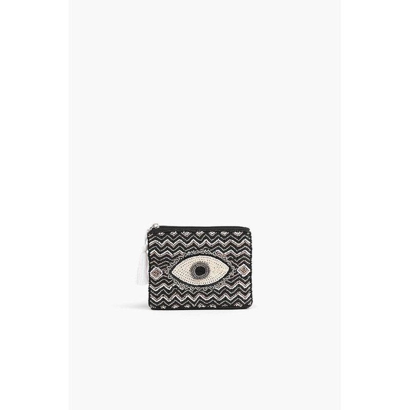 Midnight Embellished Evil Eye Mini Pouches