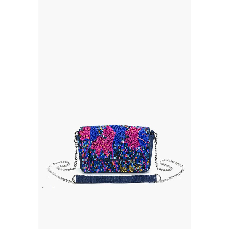 Palm Shimmers Crossbody Bag