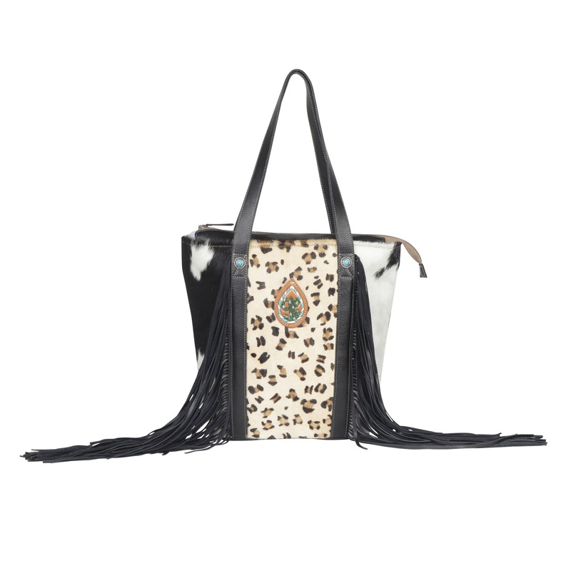 Vanilla Crme Leather & Hairon Bag