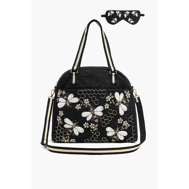 Bee Brave Travel Tote with Eye Mask