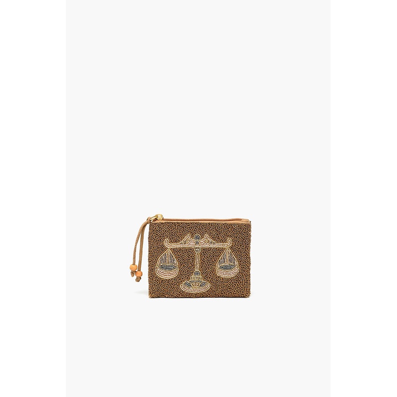Celestial Beaded Zodiac Coin Purse-Libra